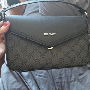 Nine West Black Patterned Shoulder Bag